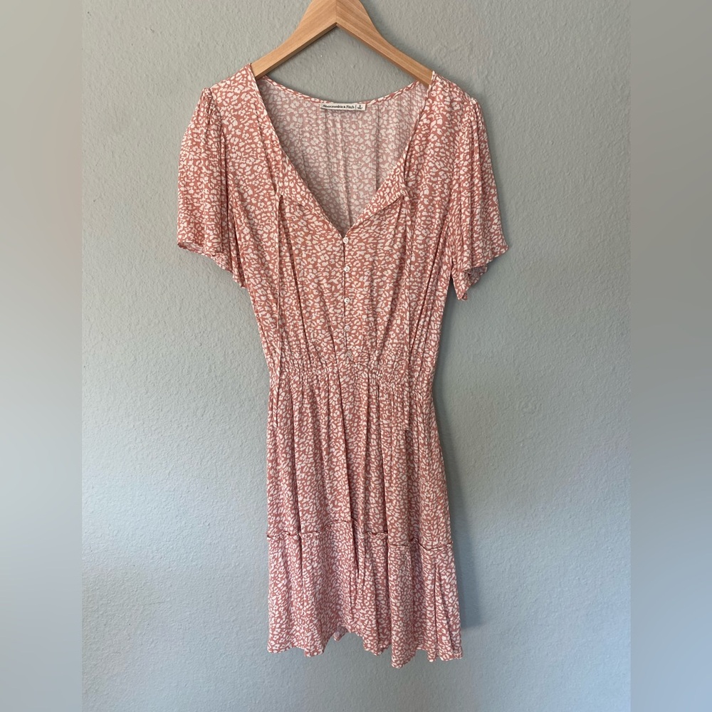 Abercrombie & Fitch Pink Floral Midi Dress